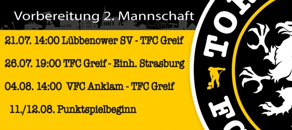 Vorbereitung 2. Mannschaft !