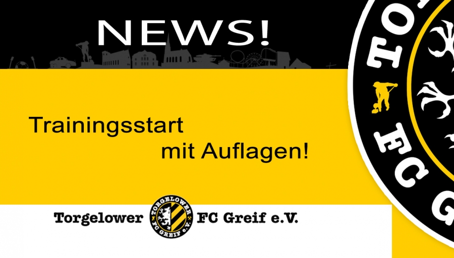 Trainingsbetrieb startet unter Auflagen!