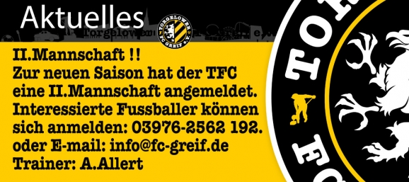 II.Mannschaft gemeldet !